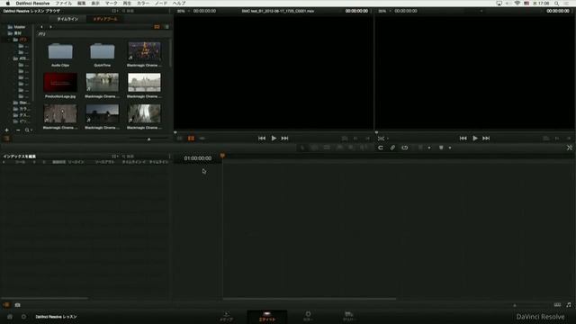 【DaVinci Resolve 12】2.1 エディット／タイムラインの生成