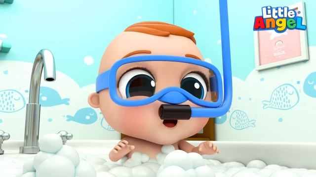 Малюку Час Купатися 👶🛁 |  Розвиваючі Мультики | Дитячі Пісні Little Angel Українською💛💙
