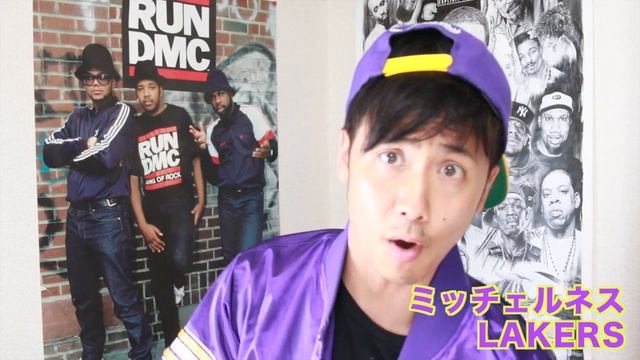 【B系ファッション】NBA LAKERS SATIN JACKET STARTERS