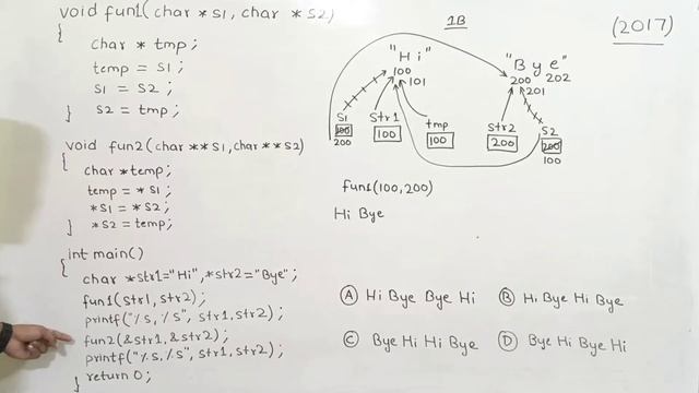Double Pointer in C programming with Example | Pointer explained in Hindi | GATE