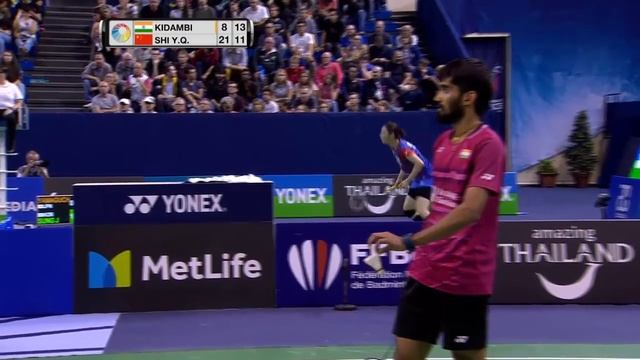 Yonex French Open 2017 | Badminton QF M5- MS | Kidambi Srikanth vs Shi Yuqi смотреть онлайн