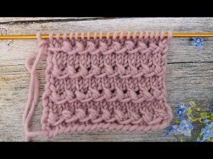 Красивый узор спицами. Узор с "узелками".