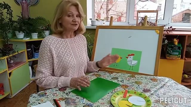 Аплікація "Курочка і курчата" молодша група смотреть онлайн