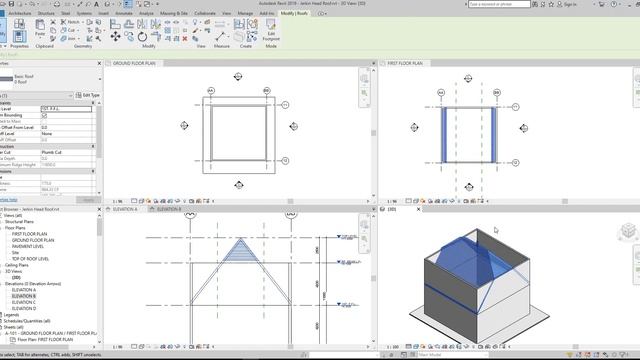 Jerkin Head Roof in Revit смотреть онлайн