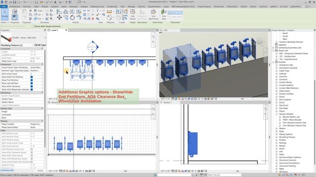 Drawing Urinals including ADA in Revit! Smart & Fast Edition смотреть онлайн