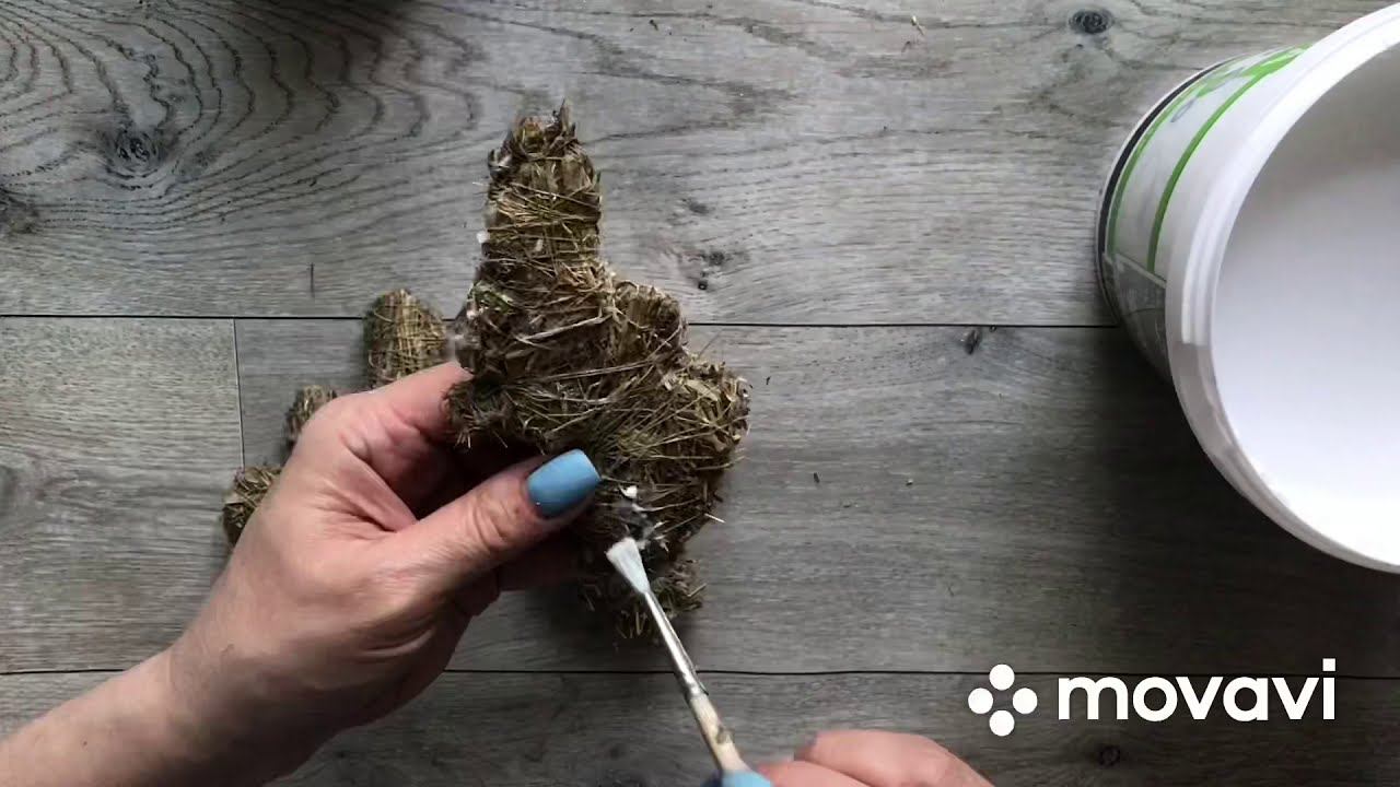 ДЕКОР ИЗ СЕНА | Пасхальная композиция из сена |
