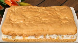 Вкуснейший пирог с кремовой начинкой! Тает во рту! Просто и очень вкусно