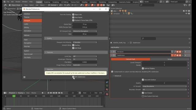 BLENDER TUTORIAL: custom normals detected, disabling GPU subdivision