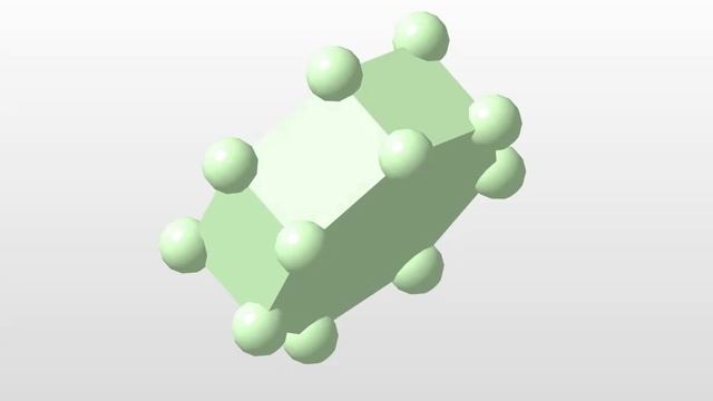 3D-композиция - широкая 7-угольная призма с шарами