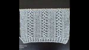 Красивый рельефно ажурный узор спицами для вязания джемпера, кардигана  Ажурные дорожки