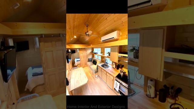 This 340 sqft Tiny house is Beautiful features downstairs bedroom and a queen-sized loft.#shorts смотреть онлайн
