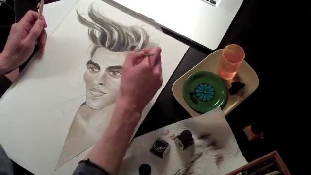 Jon Kortajarena drawn and painted by David Gilmore смотреть онлайн