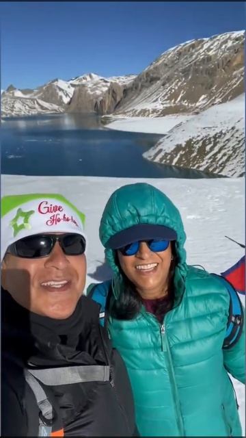 At Heaven on Earth- Tilicho Lake- the highest lake in the world( 4,919.00 Meter), Manang, Nepal смотреть онлайн