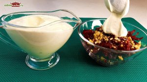 Майонез за 2 минуты! Без блендера. Без яиц. Вкусная сметанная заправка не только для салатов