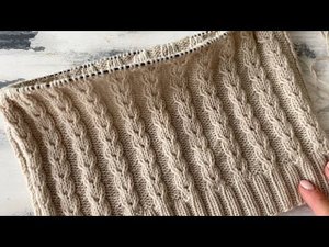 Красивый узор для вязания джемперов, жилетов, шапок.