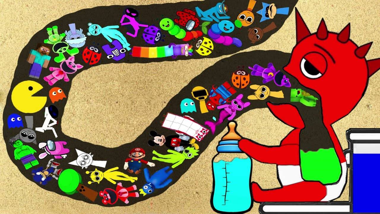 Рэдди ест спрунки, соника, марио и других персонажей смотреть онлайн