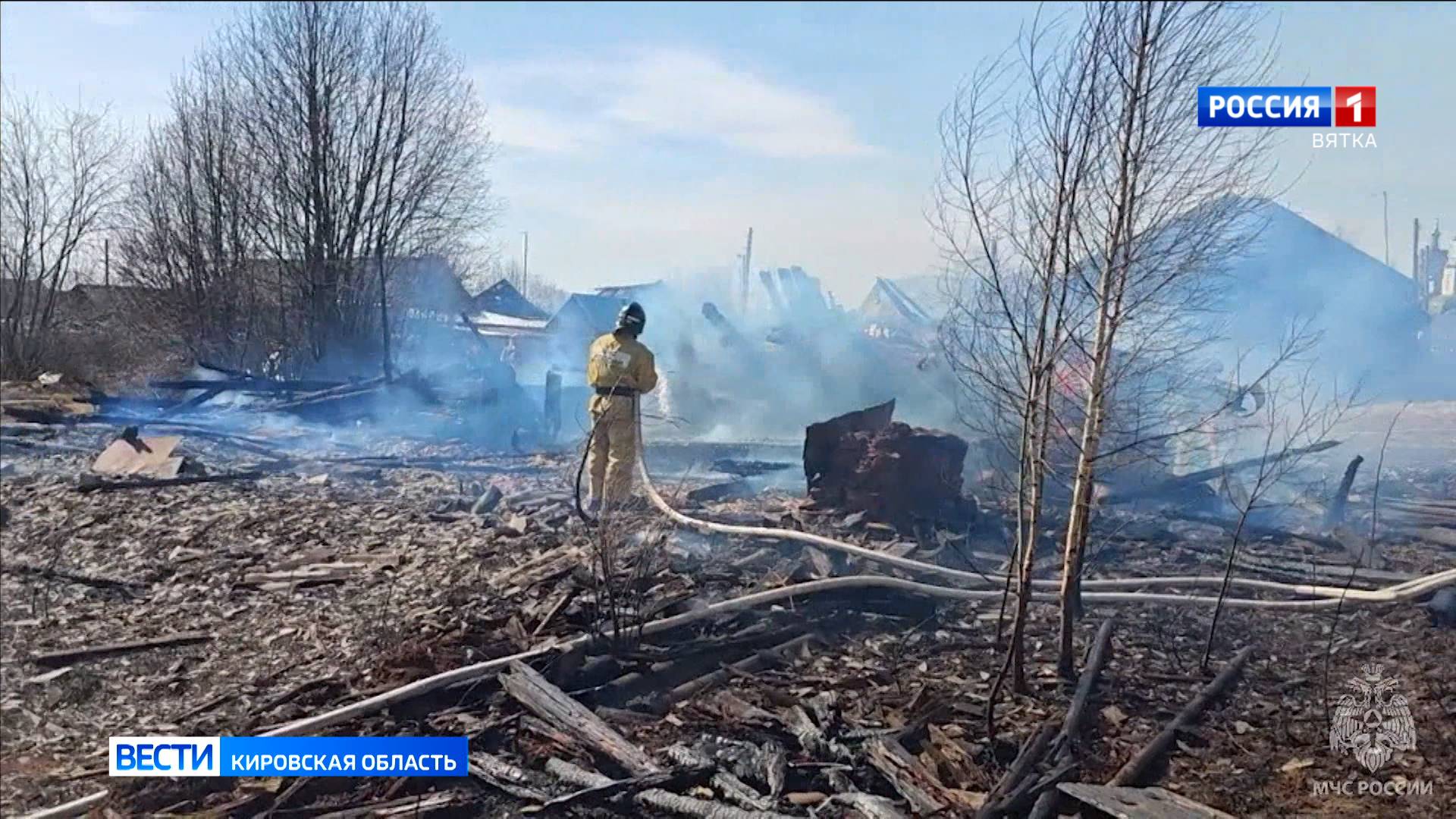 В Немском районе потушили крупный пожар