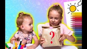 Милана рисует/Какой сюрприз в пакете?/ Рисунки Миланы/ рисуем белку