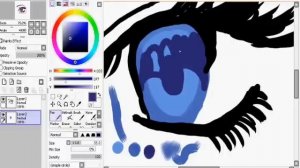 how to color basic anime eyes paint.tool SAI by JLC (trial vid)