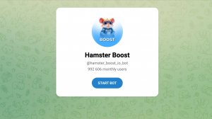 Hamster Boost - как играть и выводить? Отзывы о тапалке в телеграм Хамстер Буст