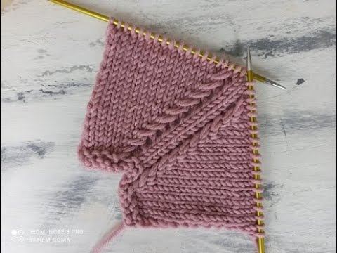 Вяжем спицами красивую линию реглана.