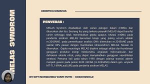 Kelainan Genetik:  MELAS SYNDROM
