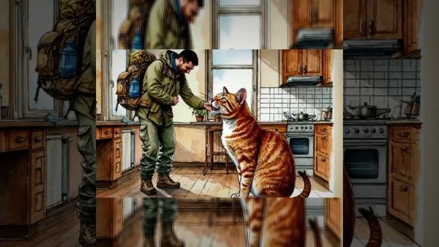 Блокнот и кот  (стихи, монтаж В.Мучкин, исп ИИ)