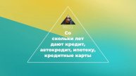 Со скольки лет дают кредит, автокредит, ипотеку, кредитные карты