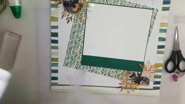 FB Live Replay - Scrapbook Layout Page Idea Stampin' Up! Forever Fern Suite (1hr) 12 x 12 layout