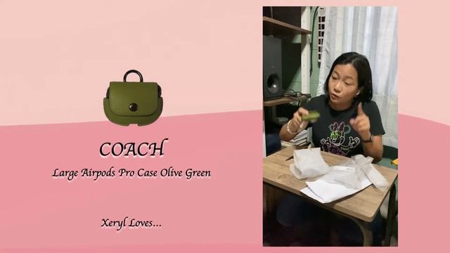 Unboxing Coach Large Aiprod Pro Case Olive Green and Coach Tassel Bag Charm смотреть онлайн