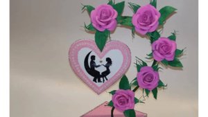 Сувенир своими руками.Простая роза из фоамирана. Фоторамка своими руками.