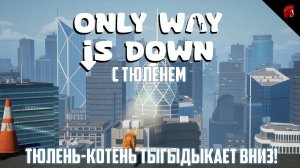 КОТ НА ЗДАНИЕ ЗАЛЕЗ И ОБРАТНО СЛЕЗТЬ НЕ СМОГ, А ТЮЛЕНЬ ЕМУ ПОМОГ! ONLY WAY IS DOWN С ТЮЛЕНЕМ