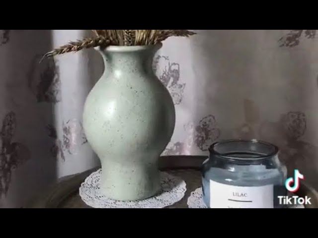 Самодельная меловая краска | Перекраска вазы