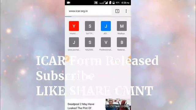 ICAR Form Released | How To Fill ICAR application form смотреть онлайн