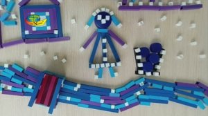 Зима  1 серия. Рисунки палочками Кюизенера.