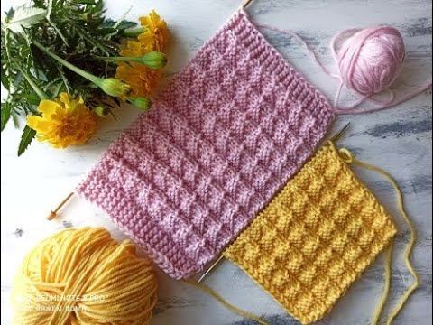 Рельефный узор спицами для вязания кардиганов, джемперов, пледов.