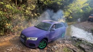 Audi Q5 2.0L Turbo and Audi Q3 1.4L wade through streams strenuously | Extreme Off-road