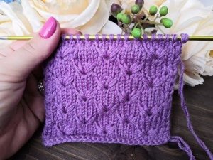 Узор спицами "Соломка" для вязания джемперов, кардиганов, маек, футболок, топов .