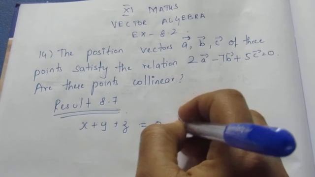 TN CLASS 11 MATHS VECTOR ALGEBRA EX 8.2 SUM 14 смотреть онлайн