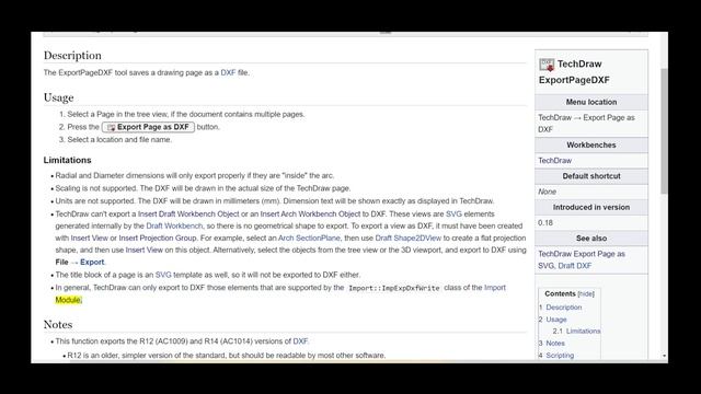 FreeCAD Tech Draw Export Page DXF смотреть онлайн