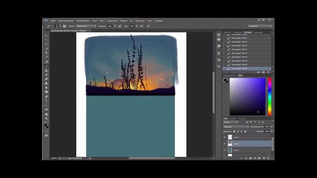 An evening landscape sketch speed painting смотреть онлайн