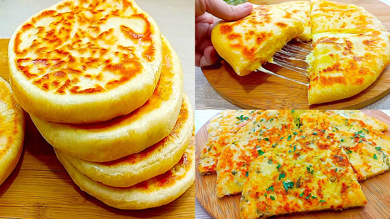 🔝3 рецепта! Быстрые и вкусные лепешки с сыром и картошкой — без дрожжей и без лишних хлопот!