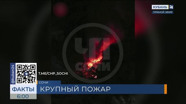 Частный дом сгорел в Хостинском районе Сочи в ночь на 16 апреля