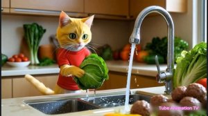 Кот готовит пиццу🍕