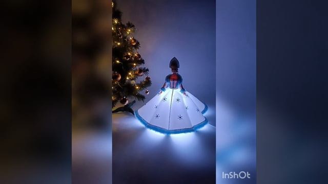 Светильник Снегурочка/ Ночник для детей/ Снегурочка под ёлку с подсветкой/ Новогодний подарок