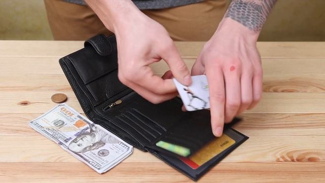 Обзор мужского кожаного кошелька Boston 18824 смотреть онлайн