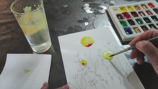 Цветы без спешки: создаём лёгкий рисунок для открытки – Thread & Bloom
