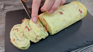 Необычный омлет в духовке - сытно, вкусно, не сложно. Подойдет и на праздничный стол_