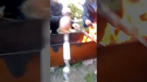 Жарим сосиски на костре