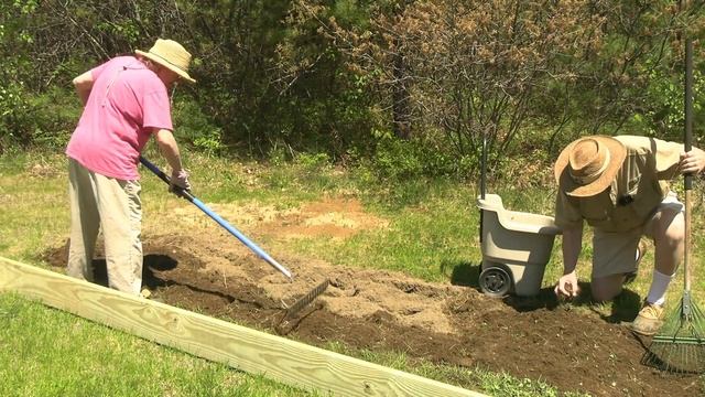 How to Plant Asparagus in Raised Beds ~ Benny and Mom do all the hard work! смотреть онлайн